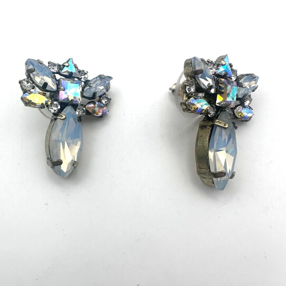 Banana Republic Stud Earring BR Iridescent Glass AB Aurora Borealis Jewelry